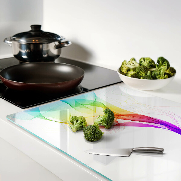 Schneidebrett glas Regenbogenfarben