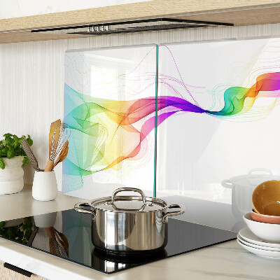 Schneidebrett Glas in Regenbogenfarben