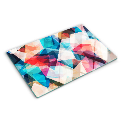 Schneidebrett mit abstrakten geometrischen Mustern in Pastellfarben