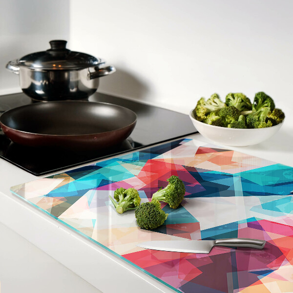 Schneidebrett Abstrakte Geometrien in Pastellfarben