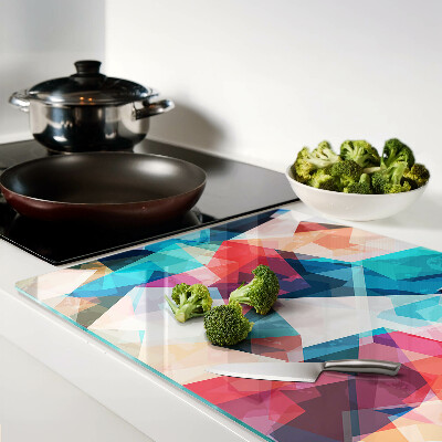 Schneidebrett Abstrakte Geometrien in Pastellfarben