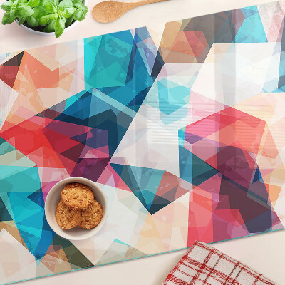 Schneidebrett mit abstrakten geometrischen Mustern in Pastellfarben