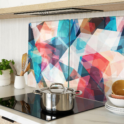 Schneidebrett mit abstrakten geometrischen Mustern in Pastellfarben