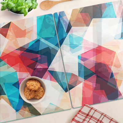 Schneidebrett mit abstrakten geometrischen Mustern in Pastellfarben