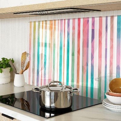 Glas schneidebrett Bunte Streifen in allen Regenbogenfarben