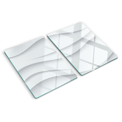 Schneidebrett mit wellen- und linienförmiger Struktur