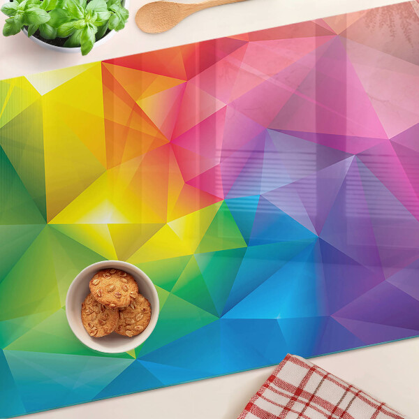 Schneidebrett Farbenfrohe Geometrie in Regenbogenfarben