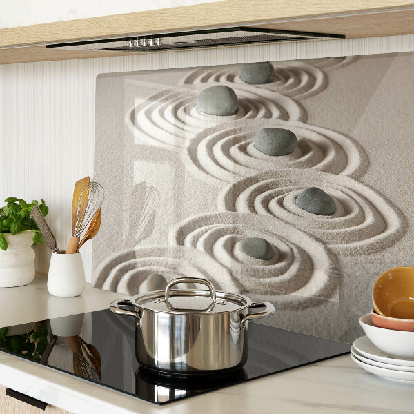 Glas schneidebrett Wellenförmige Muster im Sand