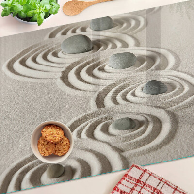 Glas schneidebrett Wellenförmige Muster im Sand