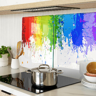 Schneidebrett glas Bunte Farbflecken