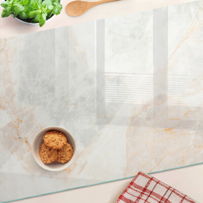 Schneidebrett glas Marmormuster mit Goldadern