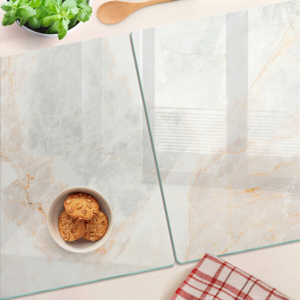 Schneidebrett glas Marmormuster mit Goldadern