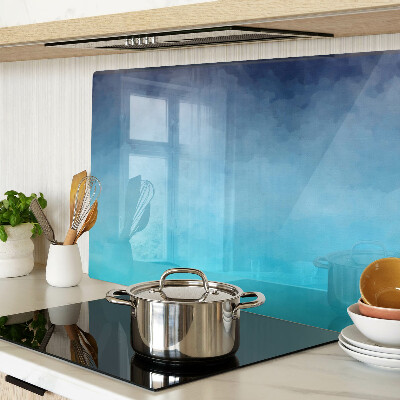 Glas schneidebrett Transparenter Nebel in Blautönen