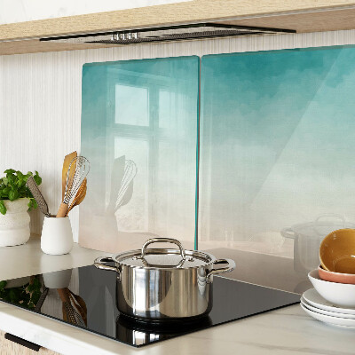 Schneidebrett Blauer und oranger Farbverlauf