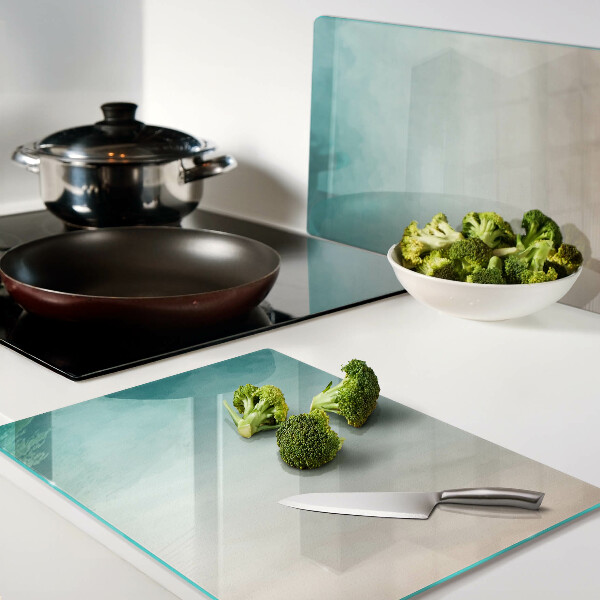 Schneidebrett mit blauem und orangefarbenem Farbverlauf