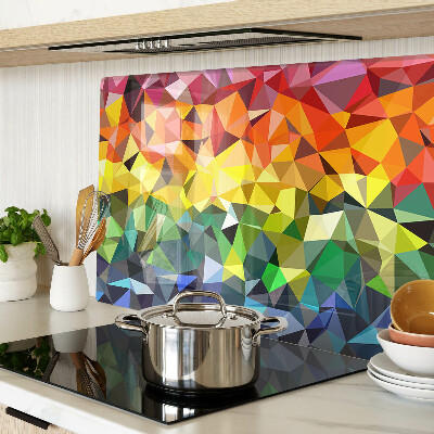 Schneidebrett glas Farbenfrohes Mosaik aus Dreiecken