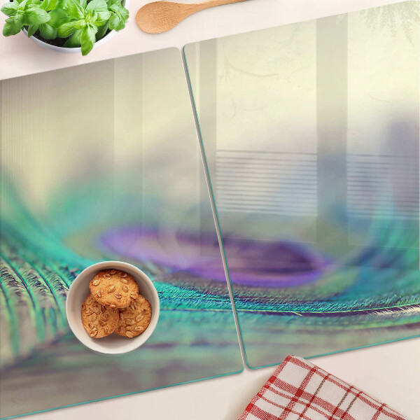 Glas schneidebrett Ein Tropfen auf einem Blatt