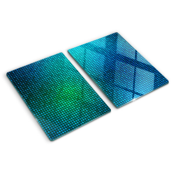 Glas schneidebrett Farbverlauf in Blautönen