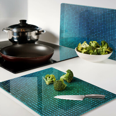 Glas schneidebrett Farbverlauf in Blautönen