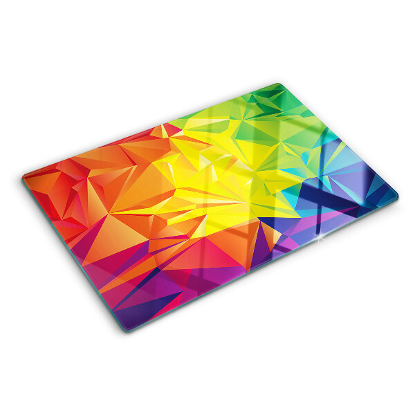 Glas schneidebrett Farbenfrohe Geometrie