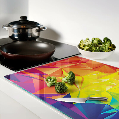 Glas schneidebrett Farbenfrohe Geometrie