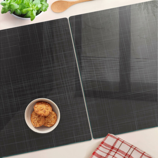 Glas-Schneidebrett mit geometrischem Linien- und Schattendesign