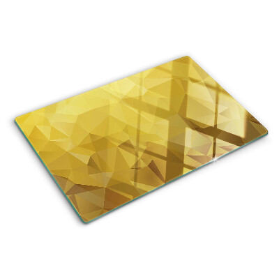 Glas schneidebrett Geometrie in Goldtönen