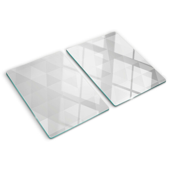 Schneidebrett Glas mit geometrischem Muster in Grautönen