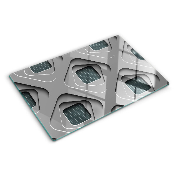 Schneidebrett Geometrische Muster in Grautönen