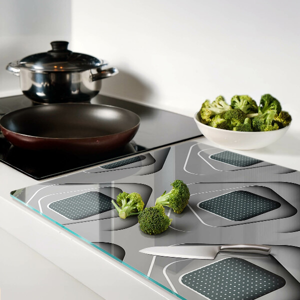 Schneidebrett Geometrische Muster in Grautönen