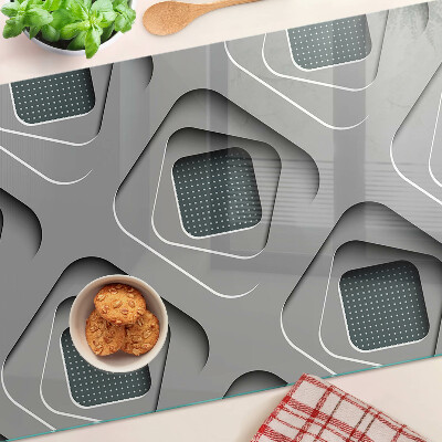 Schneidebrett Geometrische Muster in Grautönen