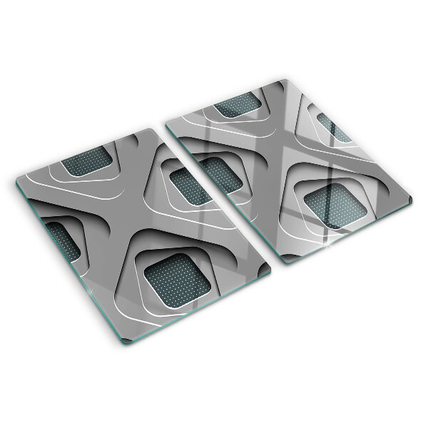 Schneidebrett Geometrische Muster in Grautönen