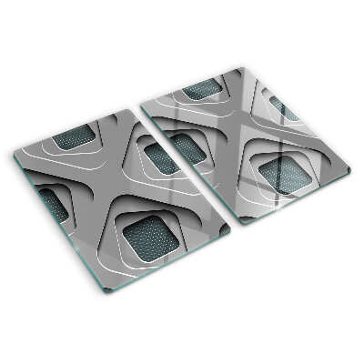 Schneidebrett Geometrische Muster in Grautönen