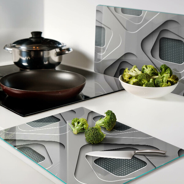 Schneidebrett Geometrische Muster in Grautönen