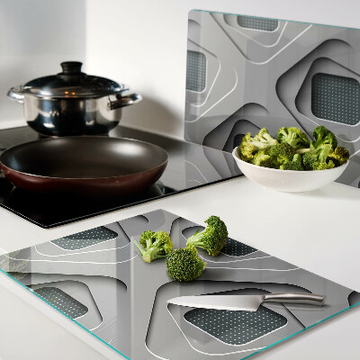 Schneidebrett Geometrische Muster in Grautönen