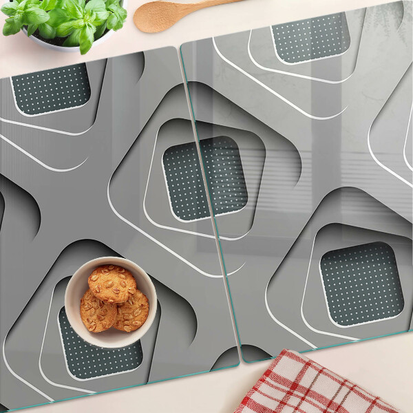 Schneidebrett Geometrische Muster in Grautönen