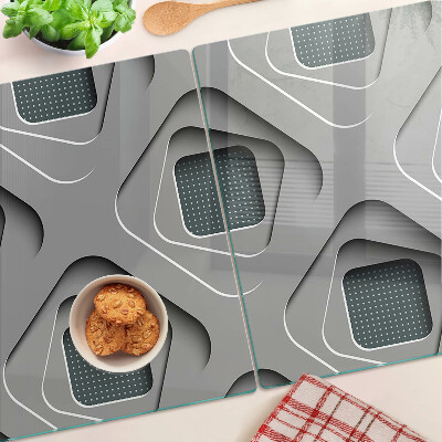 Schneidebrett Geometrische Muster in Grautönen