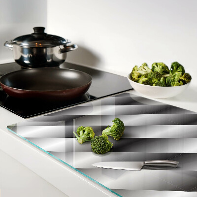 Schneidebrett glas Geometrische Muster in Grautönen