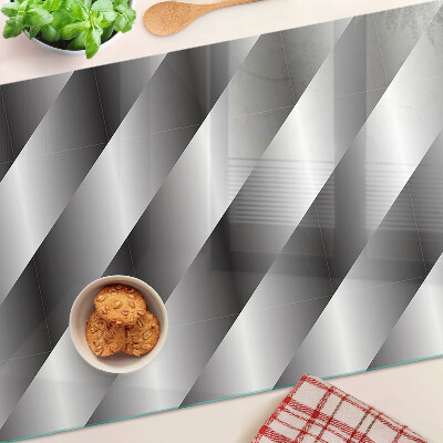 Schneidebrett glas Geometrische Muster in Grautönen