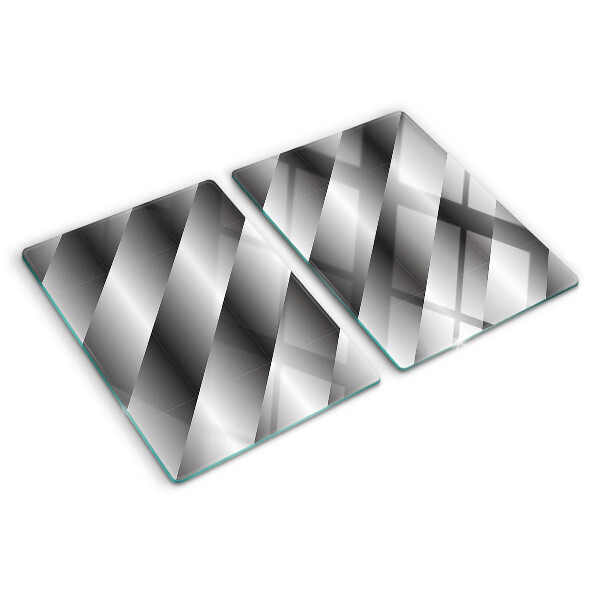 Schneidebrett glas Geometrische Muster in Grautönen
