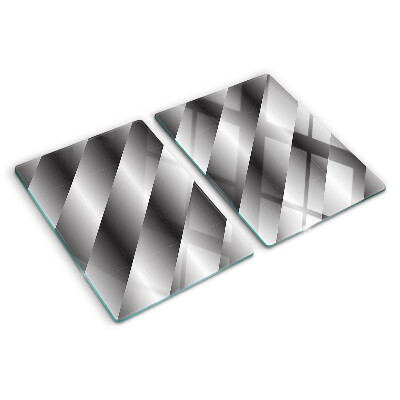 Schneidebrett glas Geometrische Muster in Grautönen