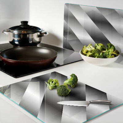 Schneidebrett glas Geometrische Muster in Grautönen