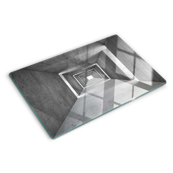 Glas schneidebrett Architektonischer Tunnel in Grautönen