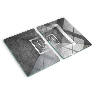 Glas schneidebrett Architektonischer Tunnel in Grautönen