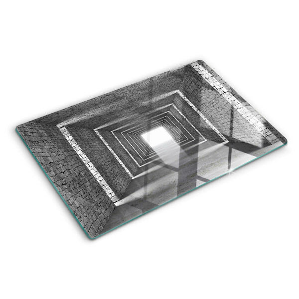 Schneidebrett mit Motiv „Die Illusion von Tiefe in der Architektur”