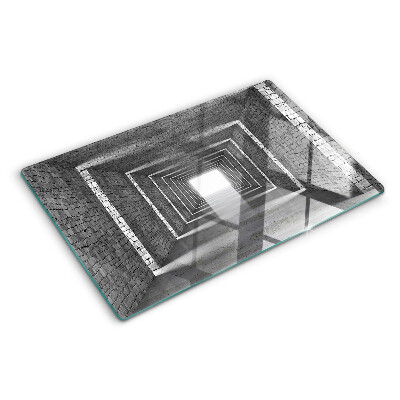 Schneidebrett mit Motiv „Die Illusion von Tiefe in der Architektur”