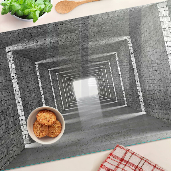 Schneidebrett mit Motiv „Die Illusion von Tiefe in der Architektur”