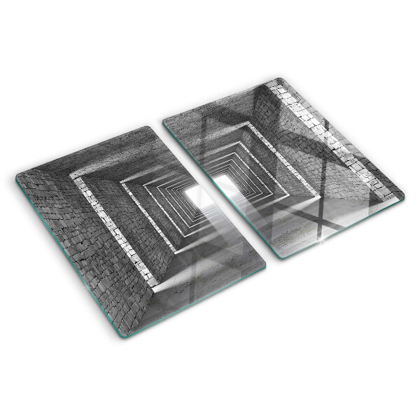 Schneidebrett mit Motiv „Die Illusion von Tiefe in der Architektur”