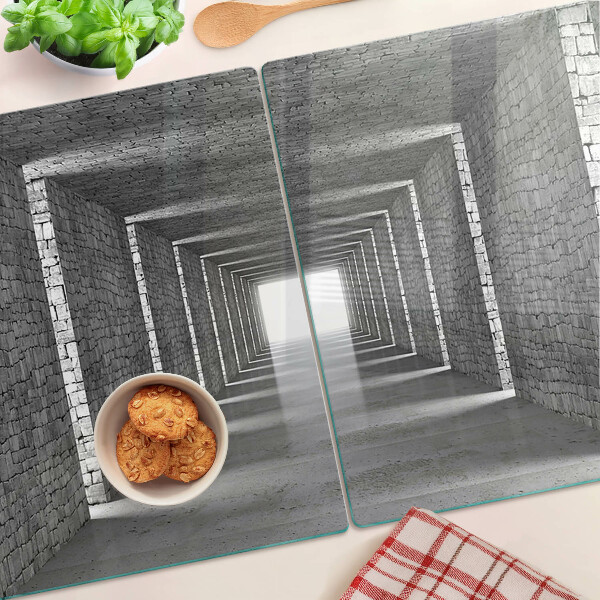 Schneidebrett mit Motiv „Die Illusion von Tiefe in der Architektur”