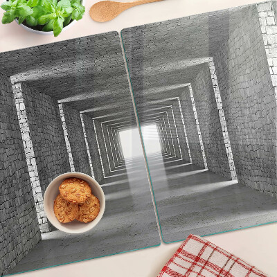 Schneidebrett mit Motiv „Die Illusion von Tiefe in der Architektur”